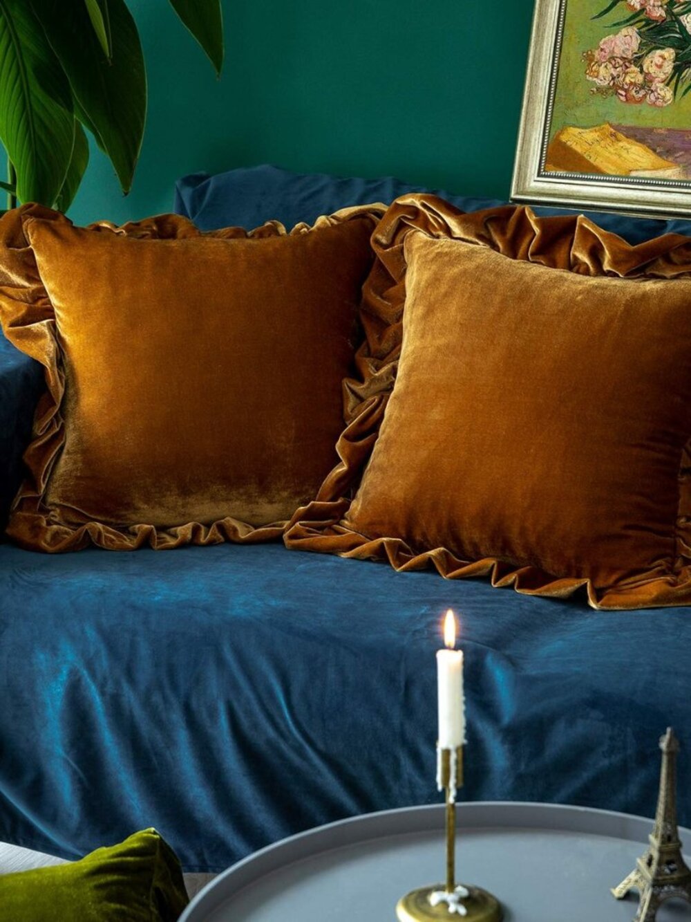 Velvet Throw Pillow Cover Soft Decorative Luxurious Solid Square Cushion Case